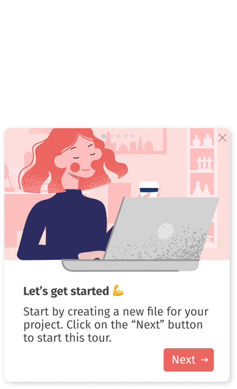 In-app Messaging Templates for User Onboarding flow - Helppier Product Tours