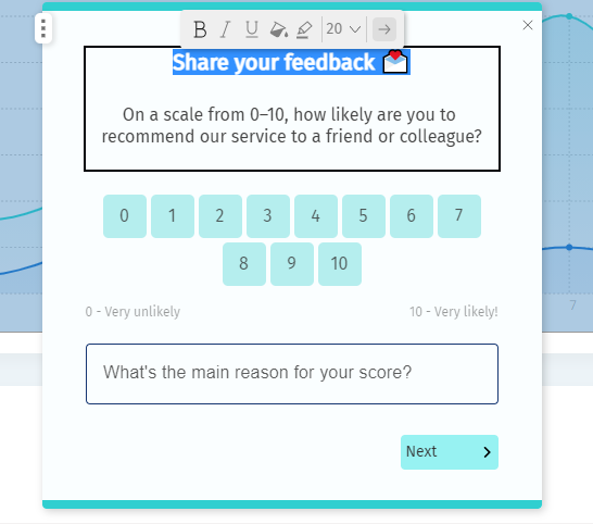 Helppier Net Promoter Score tool